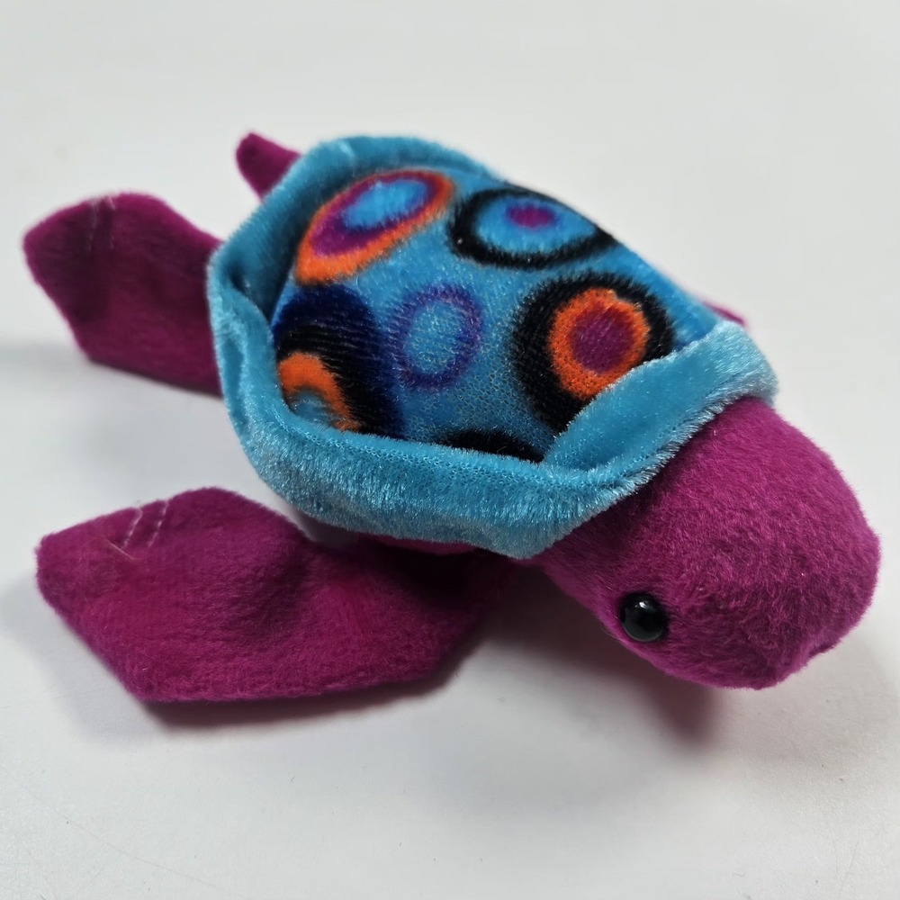 Rhode Island Novelty Sea Turtle 6" Pink Blue‎ Neon Plush Stuffed Animal Toy